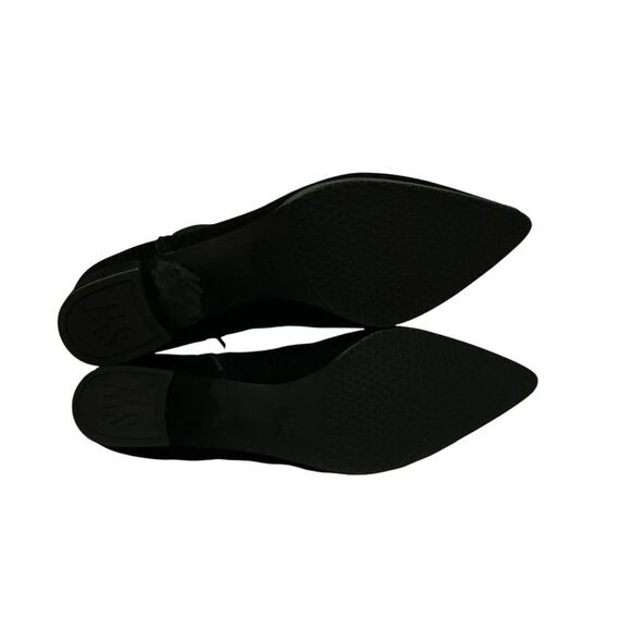 Stuart Weitzman Notazzie Black Suede Ankle Boots Size 9.5 Block Heel Booties - Picture 8 of 9